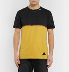 Off-White - Slim-Fit Embellished Tie-Dyed Cotton-Jersey T-Shirt - Men - Yellow