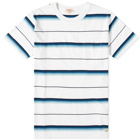 Armor-Lux Men's Stripe T-Shirt in White/Blue/Navy