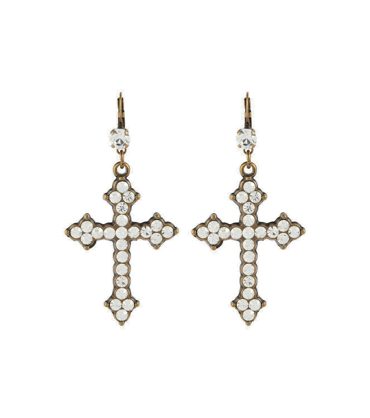 Blumarine - Embellished cross earrings Blumarine