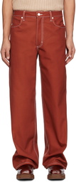 Eckhaus Latta SSENSE Exclusive Red Jeans