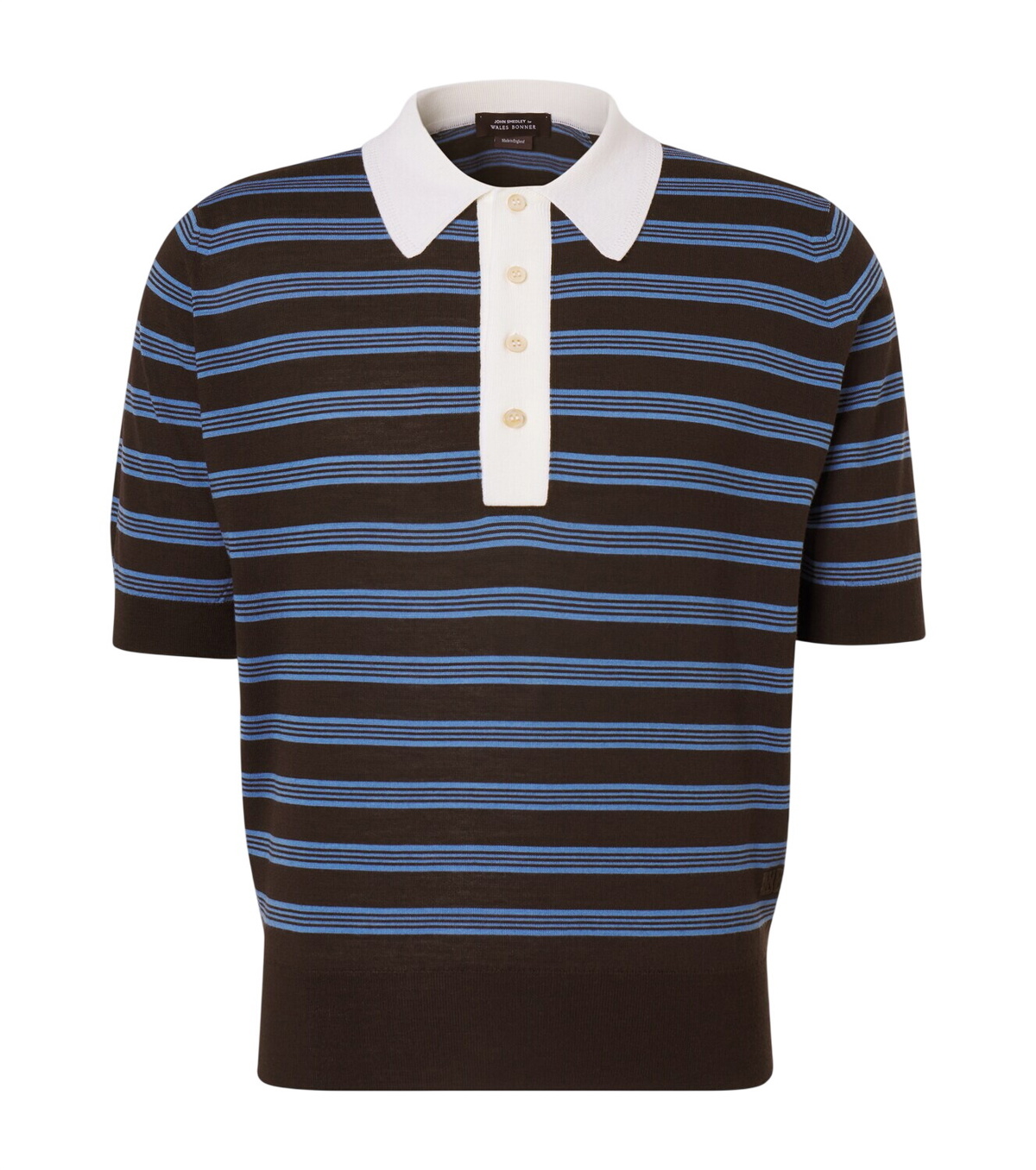 Wales Bonner - Logo-Embroidered Cotton-Drill Baseball Shirt - Blue
