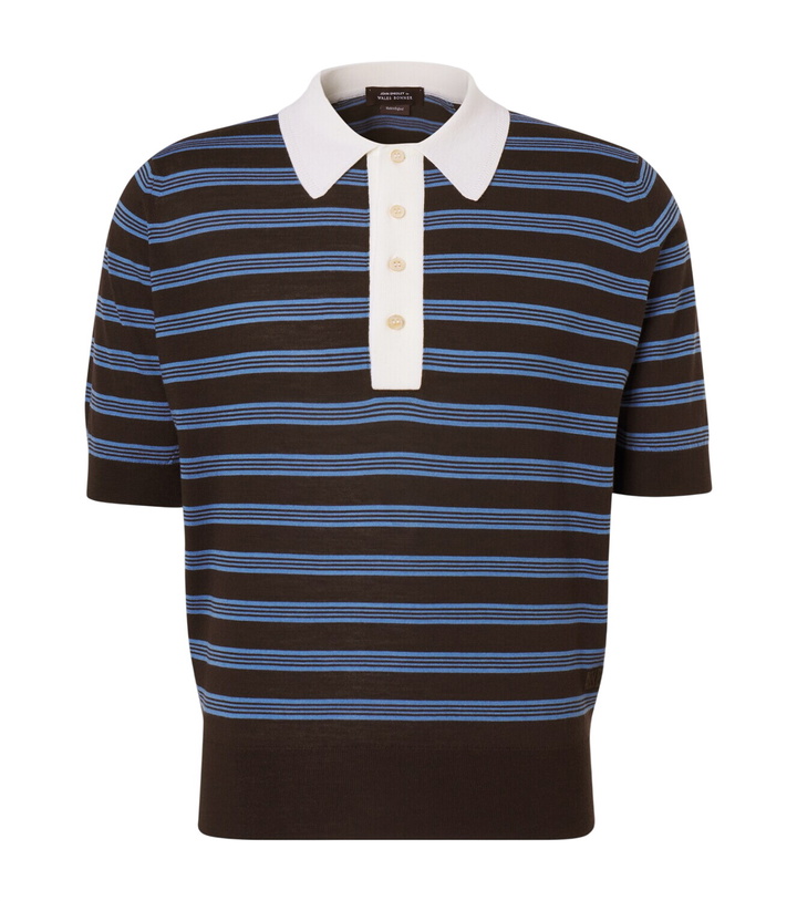 Photo: Wales Bonner Breeze striped wool polo sweater