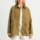 Nothing Written Women's Mole Skin Hunting Cotton Jacket in Khaki