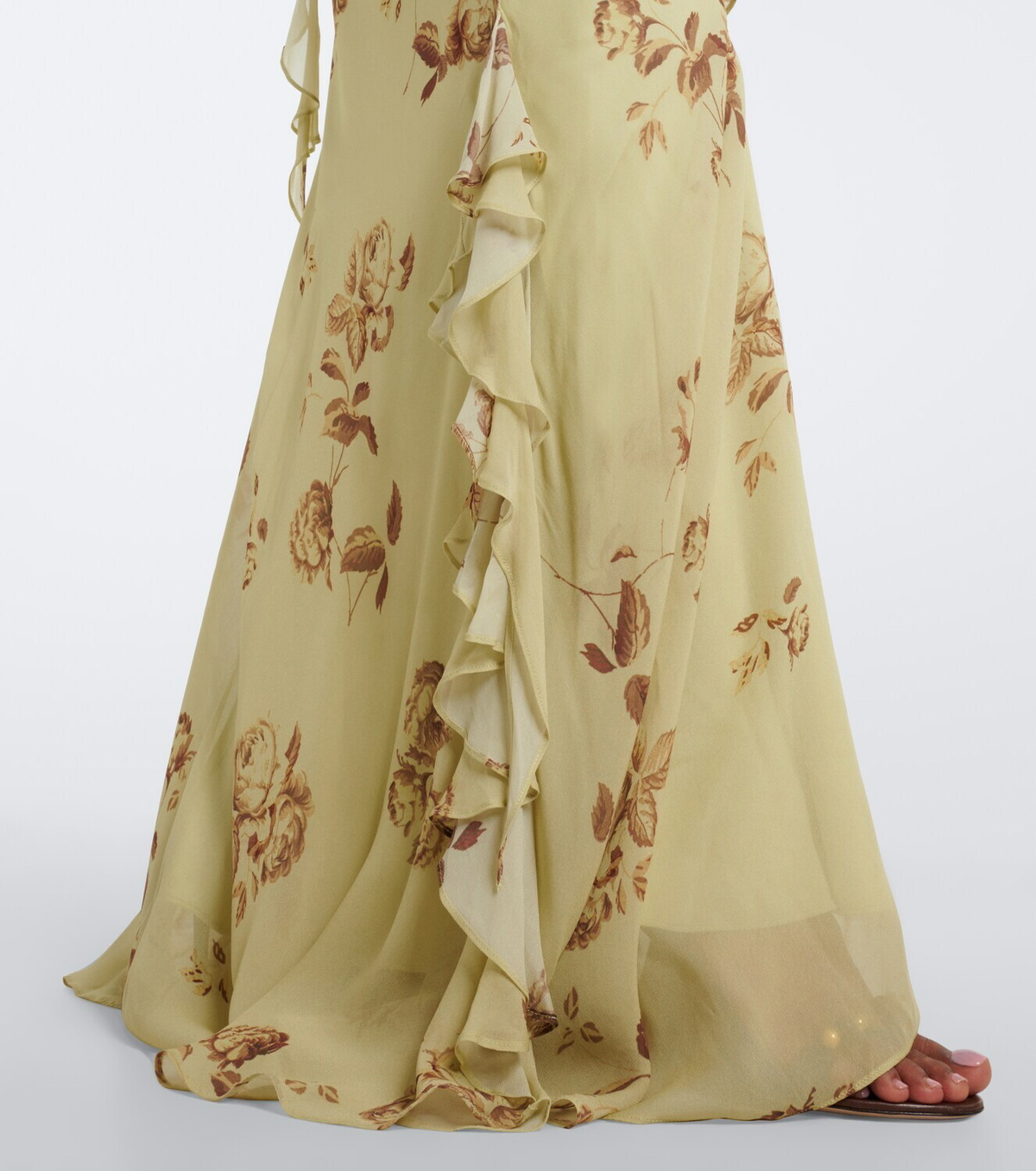 De La Vali Mayara floral georgette maxi dress