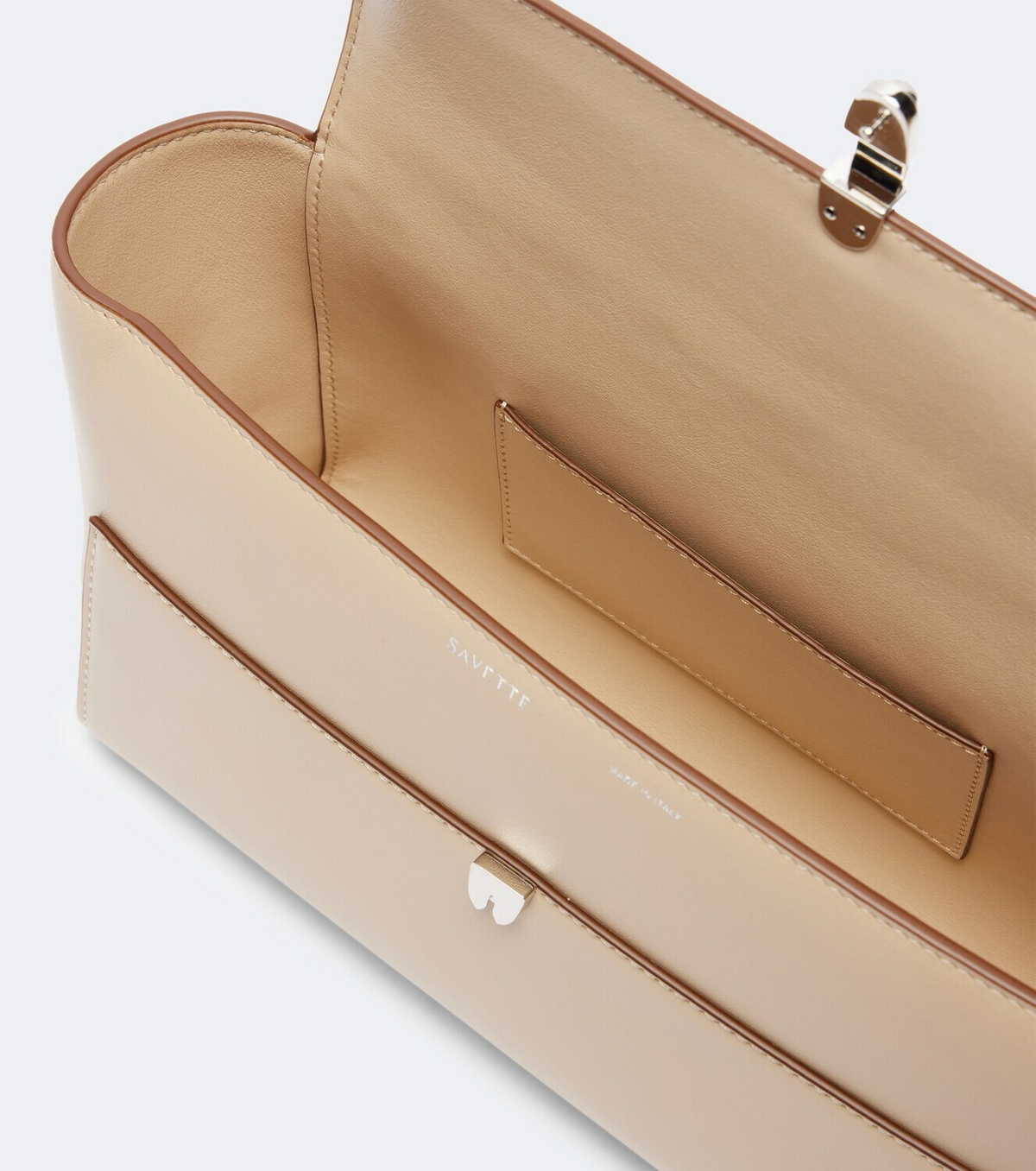 Savette Symmetry Trapeze Small leather top-handle bag
