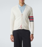 Thom Browne 4-Bar linen and cotton cardigan