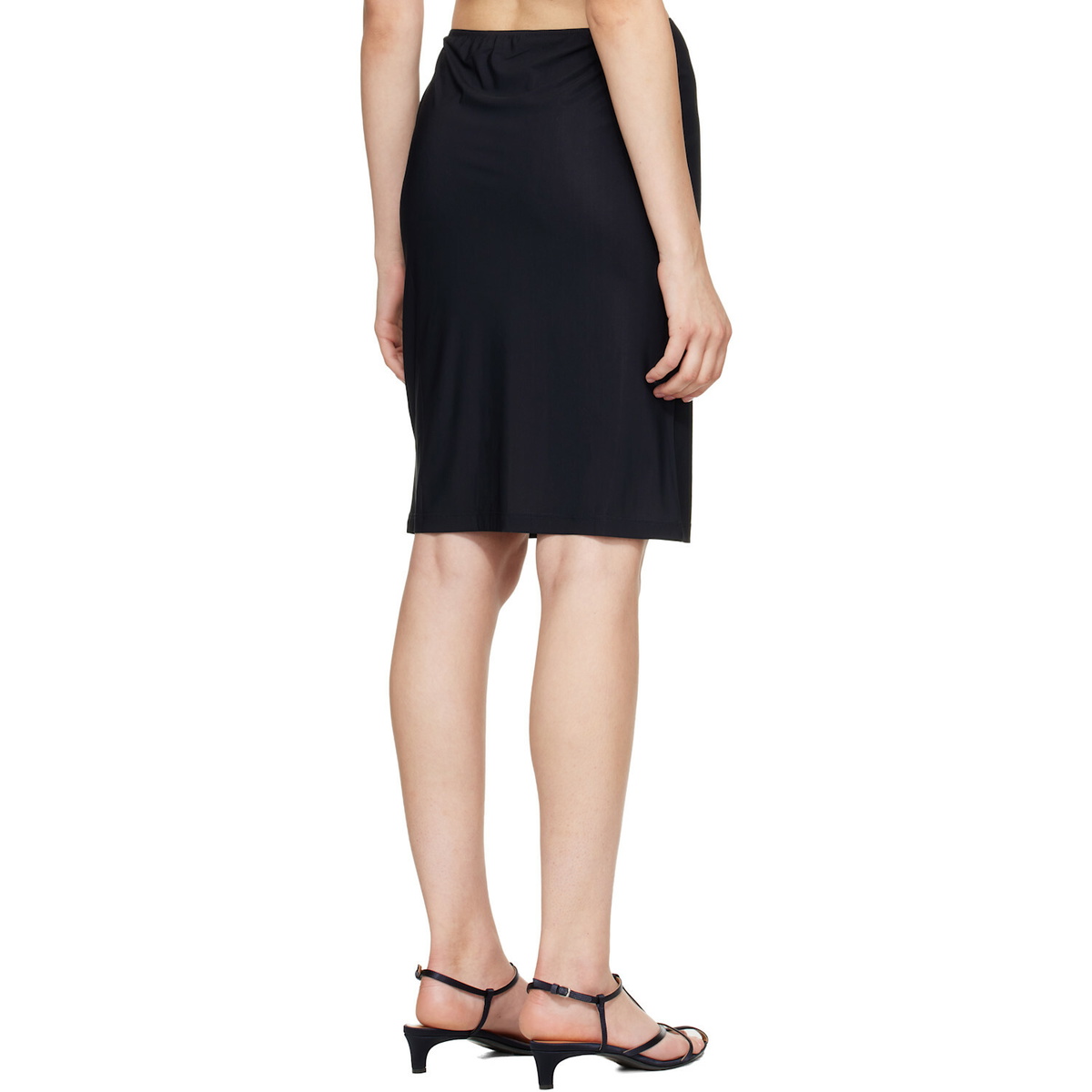 Jil Sander Black Jersey Under Midi Skirt