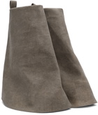 Rick Owens DRKSHDW Taupe Low Fetish Boots