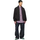 Dries Van Noten Purple & Green Jacquard Jacket
