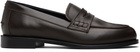 Aeyde Brown Oscar Leather Loafers