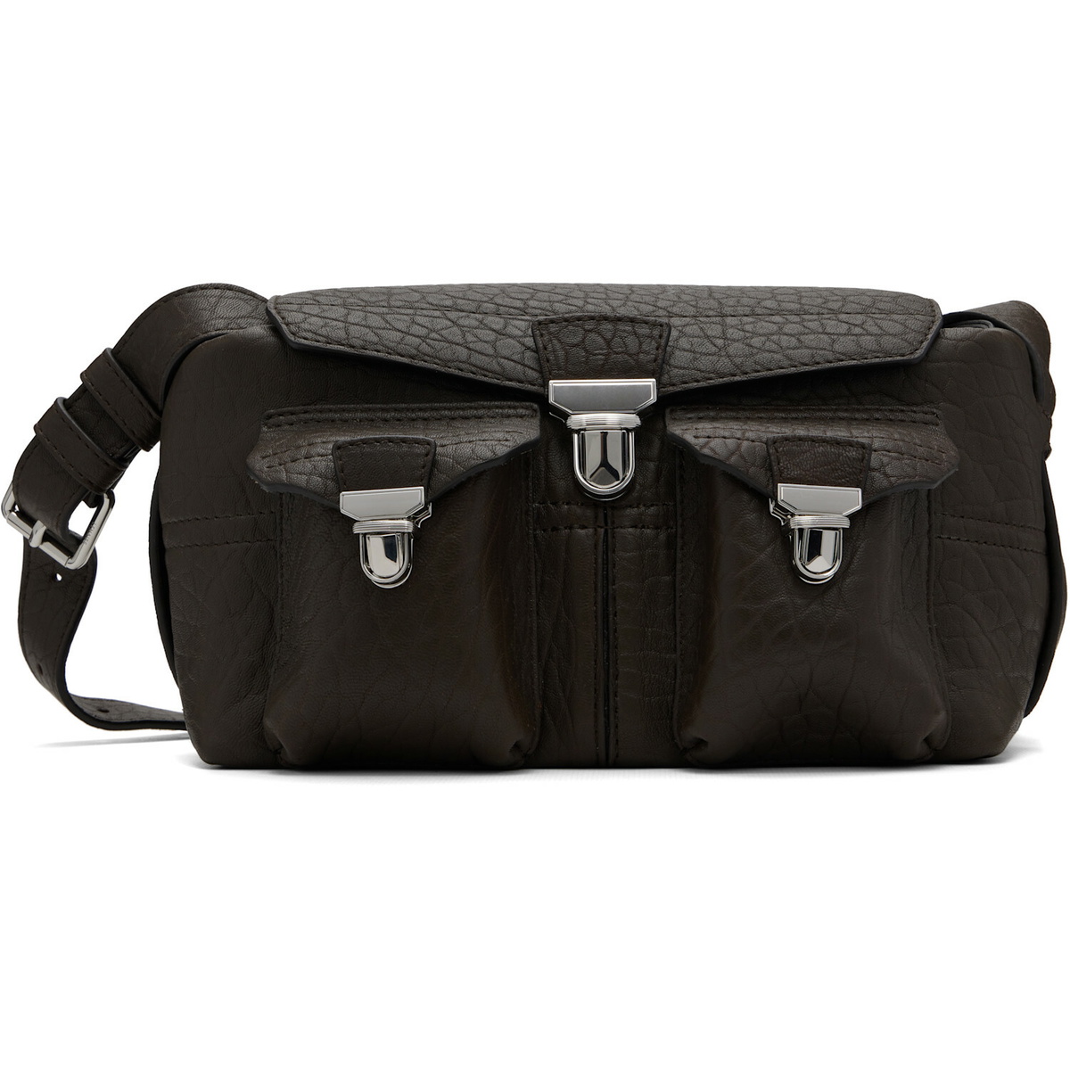 LEMAIRE Brown Bubble Lambskin Mini Soft Gear Bag