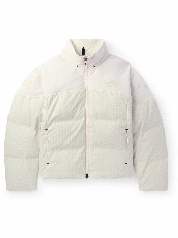 Photo: The North Face - Steep Tech Logo-Appliquéd Checked Shell Hooded Down Jacket - White