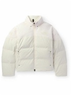 The North Face - Steep Tech Logo-Appliquéd Checked Shell Hooded Down Jacket - White