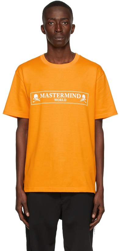Photo: MASTERMIND WORLD Yellow Boxed Logo T-Shirt