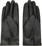 ssstein Black Leather Gloves