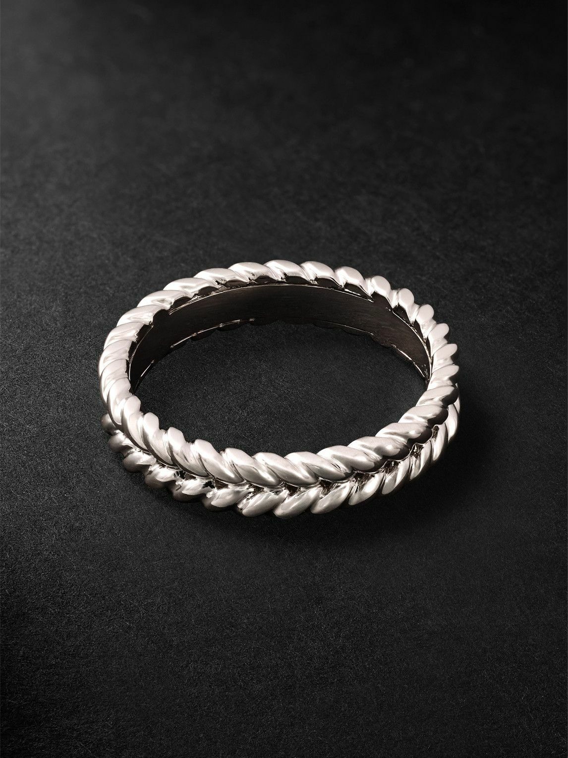 Anita Ko - Braided 18-Karat White Gold Ring - Silver