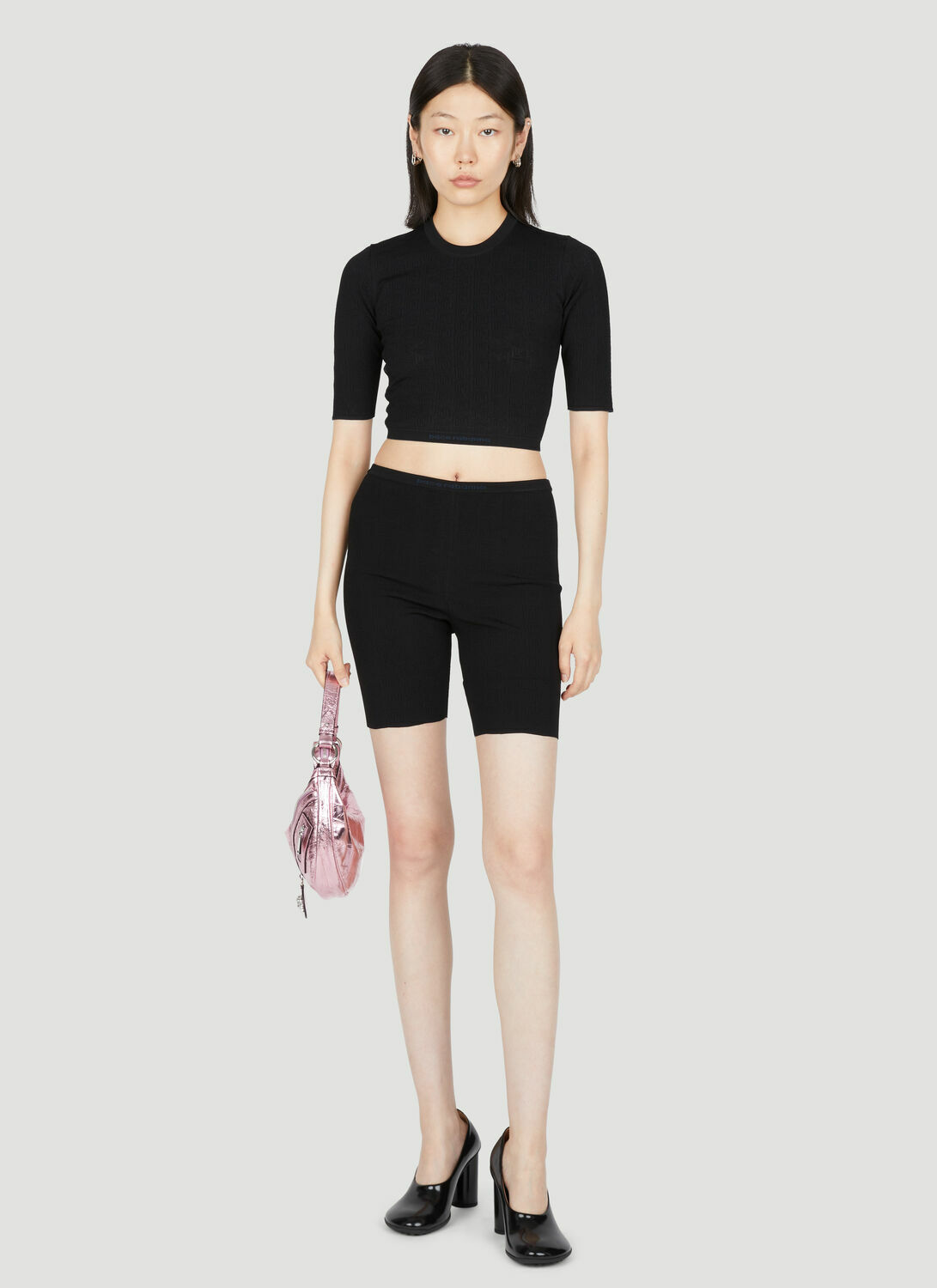 Rabanne Embroidered Logo Cycling Shorts