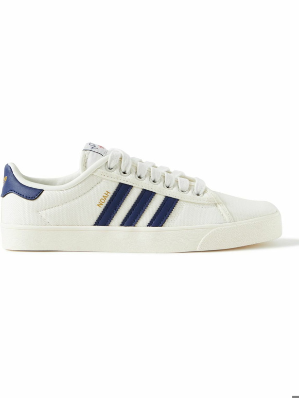 Photo: adidas Consortium - Noah Adria Leather-Trimmed Canvas Sneakers - White
