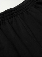 Balenciaga - Straight-Leg Logo-Print Cotton-Jersey Shorts - Black