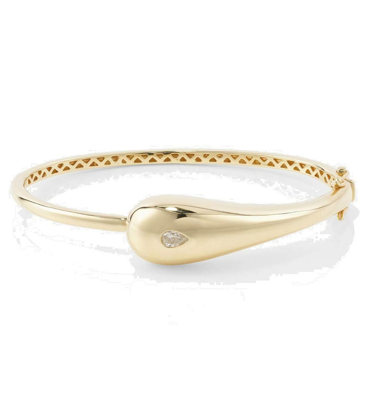 Photo: Mateo Water Droplet 14kt gold bangle with diamond