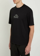 Stone Island Logo-print Cotton T-shirt Black