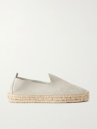 MORJAS - The Espadrille Suede Espadrilles - Gray