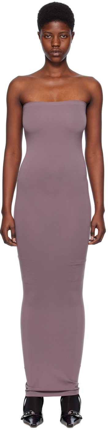 Fading Shine strapless midi dress in grey - Wolford