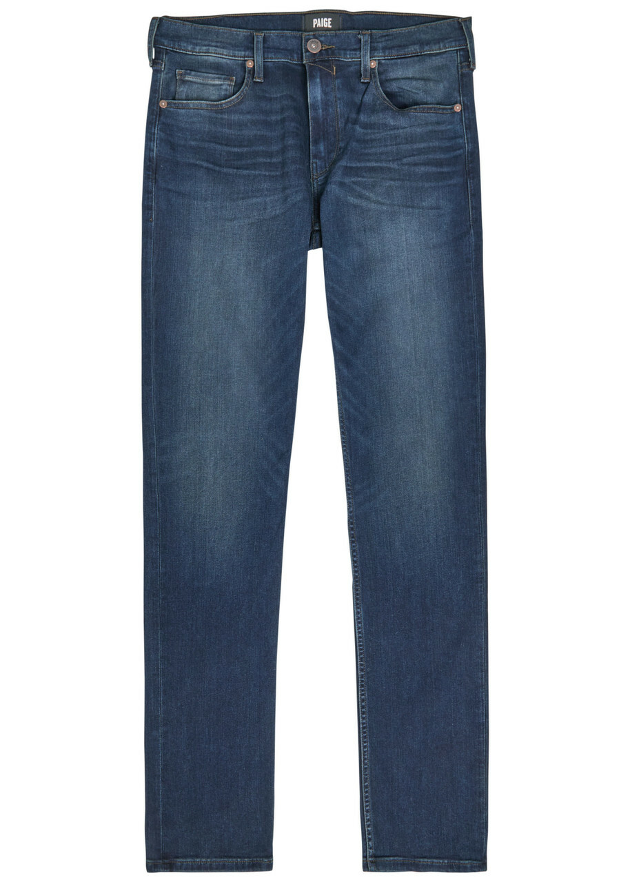 Paige Lennox Slim-leg Denim Jeans Mid Blu