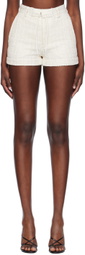 GCDS Off-White Low Rise Shorts