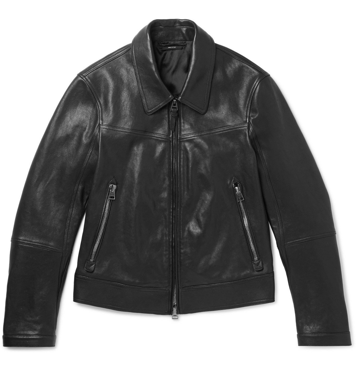 TOM FORD - Slim-Fit Leather Blouson Jacket - Black TOM FORD