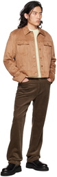 DRAE SSENSE Exclusive Brown Faux-Suede Jacket