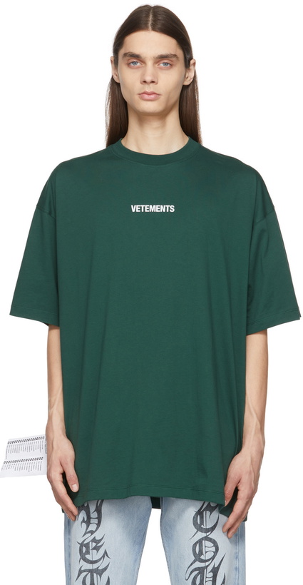 Photo: VETEMENTS Green Logo Label T-Shirt