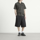 Maharishi Men's Kasuri Cuban Collar Shirt in Sumi Black