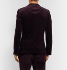 Hugo Boss - Grape Slim-Fit Cotton-Corduroy Suit Jacket - Burgundy