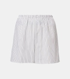 Asceno Cairo striped cotton-blend shorts