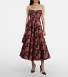 Markarian Rousseau floral brocade midi dress