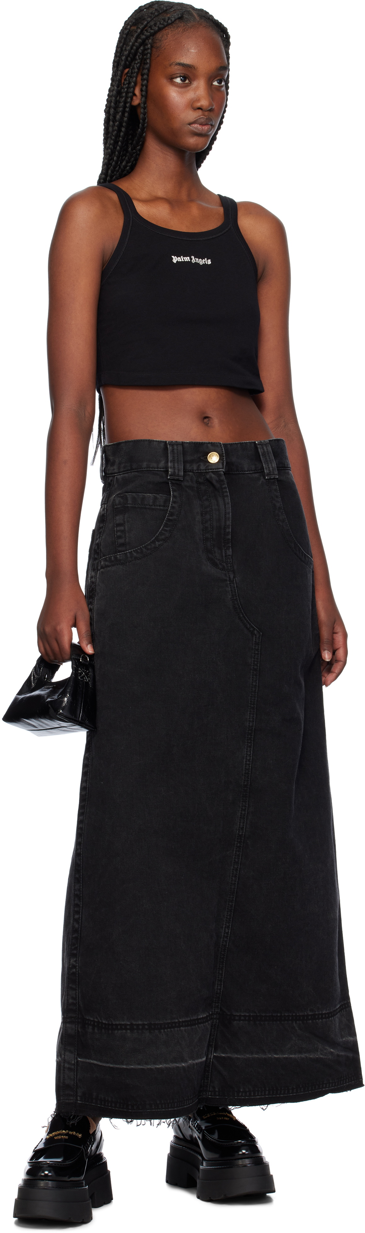 Palm Angels Black Logo Tank Top