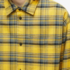 Balenciaga Men's Reversible Oversized Check Overshirt in Yellow/Grey