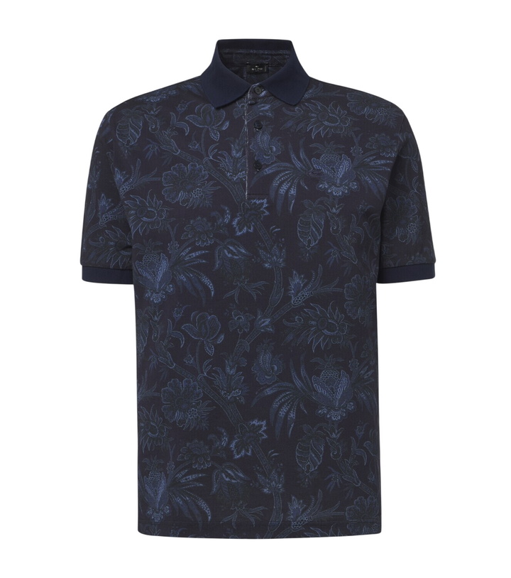 Photo: Etro Floral cotton piqué polo shirt