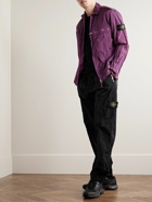 Stone Island - Logo-Appliquéd Crinkled-Shell Jacket - Purple