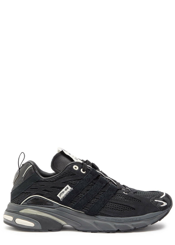Photo: Adidas X Song For The Mute Adistar Cushion Panelled Mesh Sneakers Black