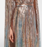Elie Saab Sequined caped gown