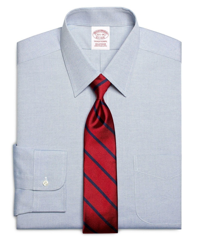 Photo: Brooks Brothers Men's Traditional Extra-Relaxed-Fit Dress Shirt, Forward Point Collar | Blue