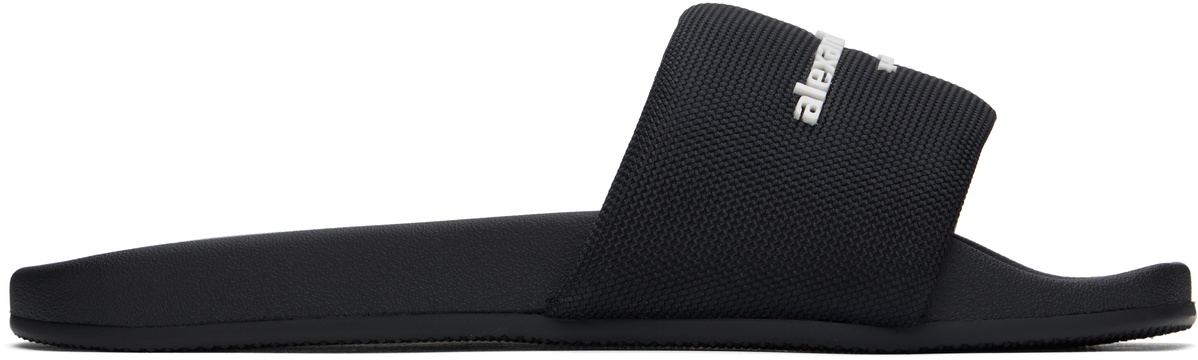 Alexander Wang Black AW Pool Slides