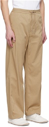 Solid Homme Beige Straight Trousers
