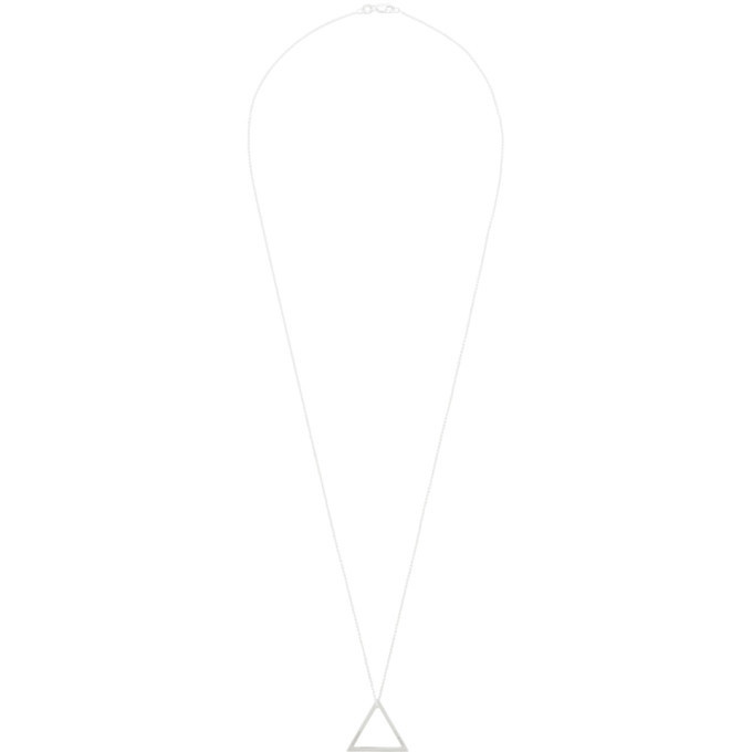 Photo: Le Gramme Silver Slick Le 1.7 Grammes Triangle Pendant Necklace