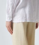 Kiton Dorian bow-detail linen shirt
