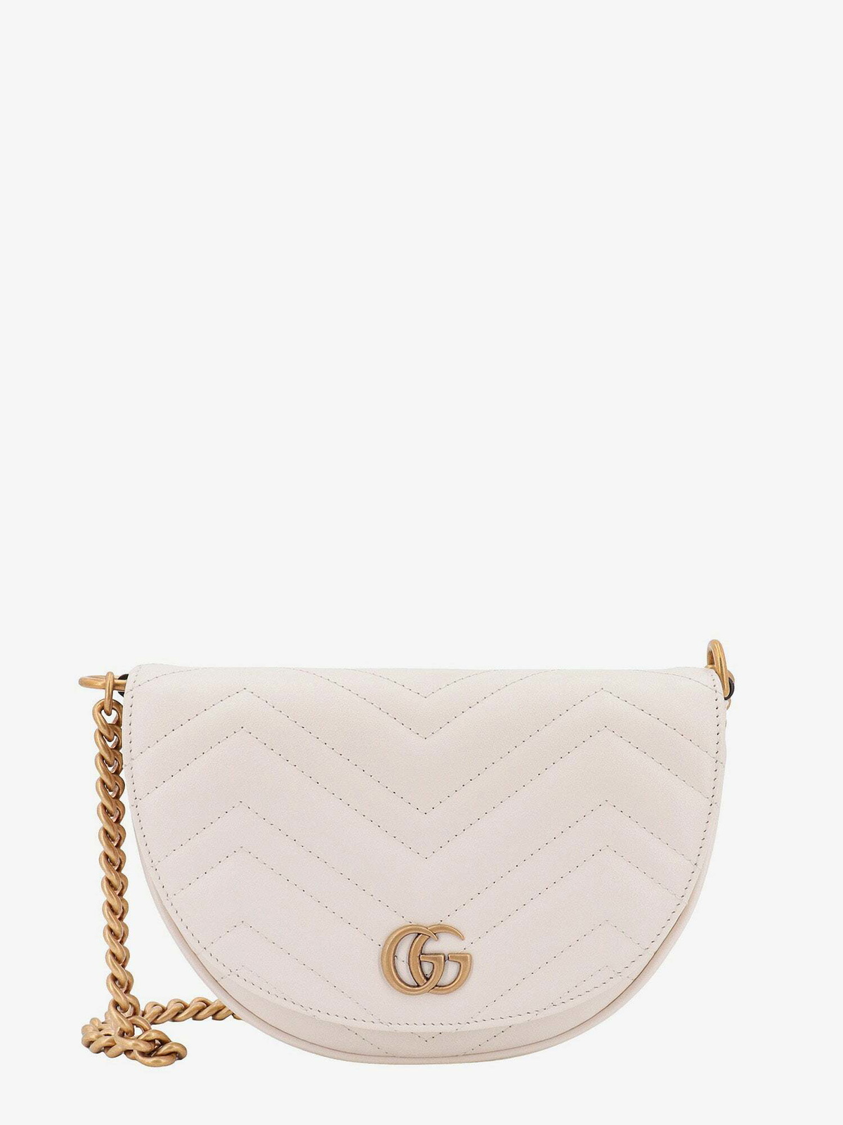 Gucci GG Marmont Mini Bag And Coin Purse in White