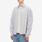 Acne Studios Men's Setiro Embroidered Stripe Shirt in Grey/White