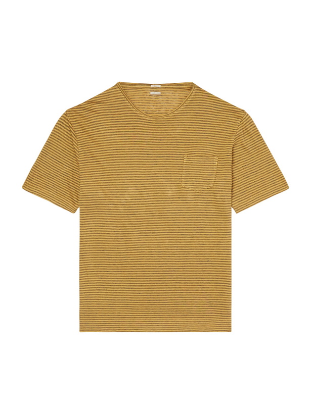 Photo: Massimo Alba - Panarea Linen and Cotton T-shirt - Yellow